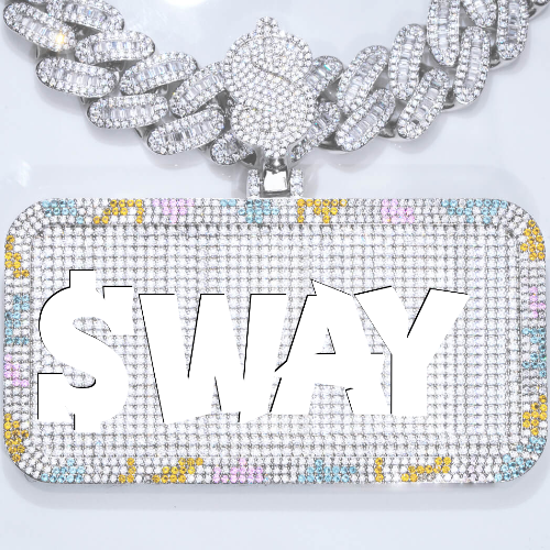 CUSTOM LETTER NECKLACE 3D COLORFUL SQUARE