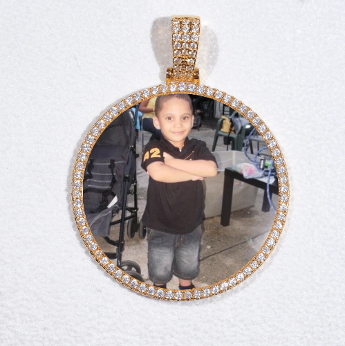 MEDIUM 3D CIRCLE CUSTOM PICTURE PENDANT