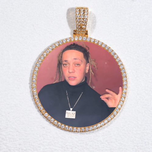 MEDIUM 3D CIRCLE CUSTOM PICTURE PENDANT