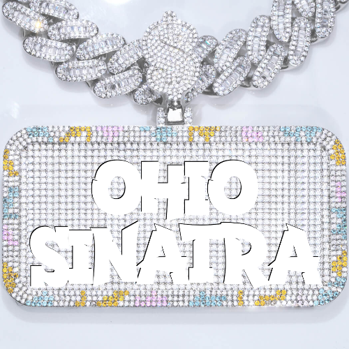 CUSTOM LETTER NECKLACE 3D COLORFUL SQUARE