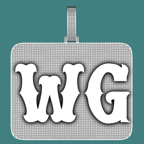 CUSTOM LETTER NECKLACE 3D BIG SQUARE