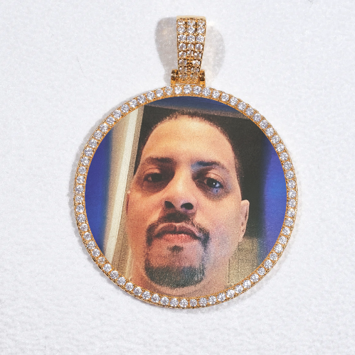 MEDIUM 3D CIRCLE CUSTOM PICTURE PENDANT