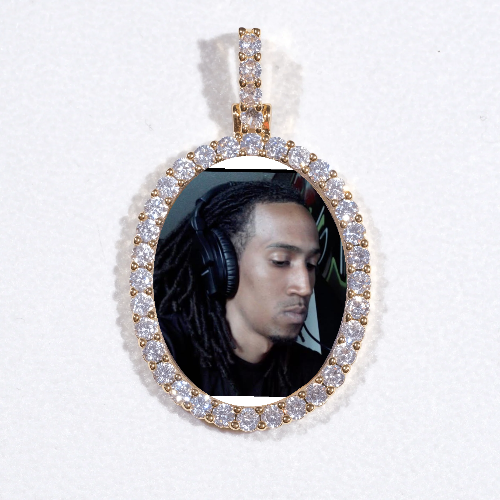 3D Oval Custom Picture Pendant