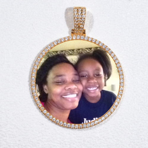 MEDIUM 3D CIRCLE CUSTOM PICTURE PENDANT