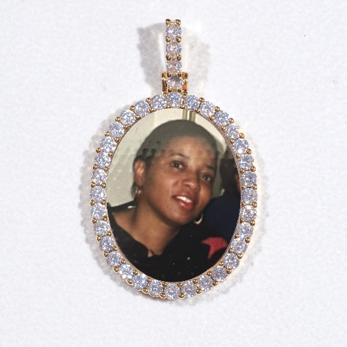 3D Oval Custom Picture Pendant