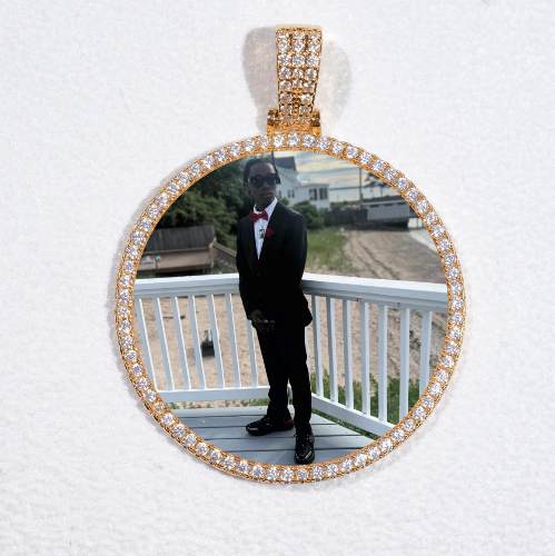 MEDIUM 3D CIRCLE CUSTOM PICTURE PENDANT