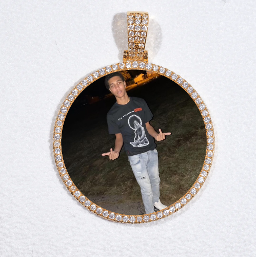 MEDIUM 3D CIRCLE CUSTOM PICTURE PENDANT