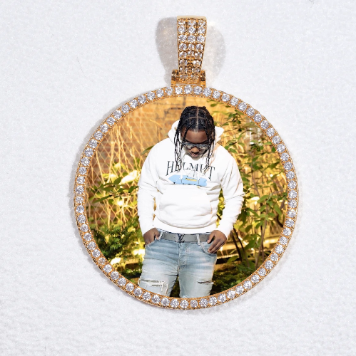 MEDIUM 3D CIRCLE CUSTOM PICTURE PENDANT