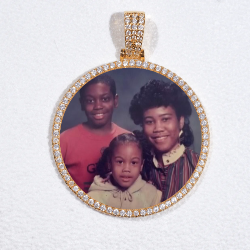 MEDIUM 3D CIRCLE CUSTOM PICTURE PENDANT