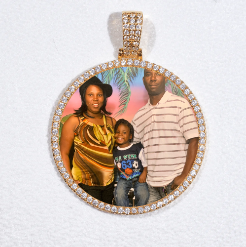 MEDIUM 3D CIRCLE CUSTOM PICTURE PENDANT