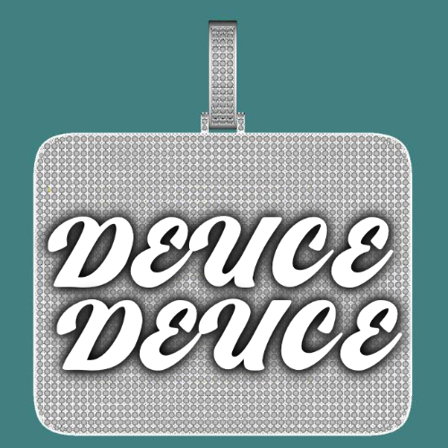 CUSTOM LETTER NECKLACE 3D BIG SQUARE