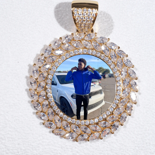 Large 3D Wheat Ear Custom Picture Pendant