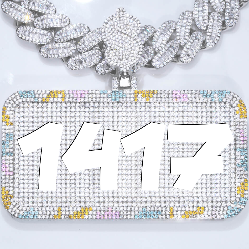CUSTOM LETTER NECKLACE 3D COLORFUL SQUARE