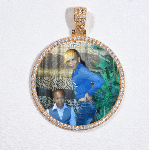 MEDIUM 3D CIRCLE CUSTOM PICTURE PENDANT