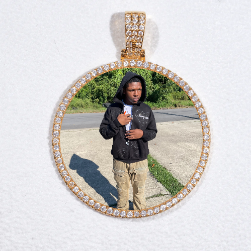 MEDIUM 3D CIRCLE CUSTOM PICTURE PENDANT