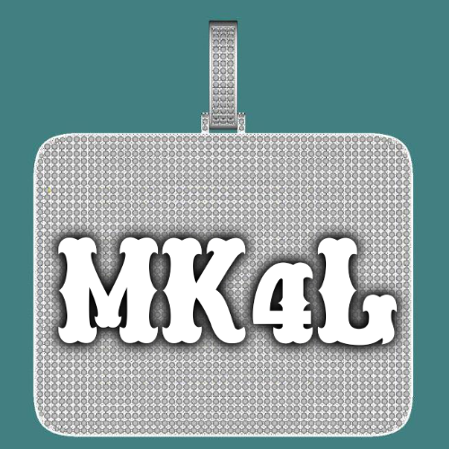 CUSTOM LETTER NECKLACE 3D BIG SQUARE