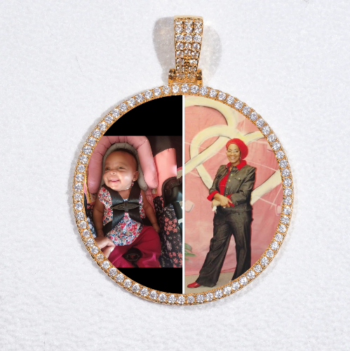 MEDIUM 3D CIRCLE CUSTOM PICTURE PENDANT