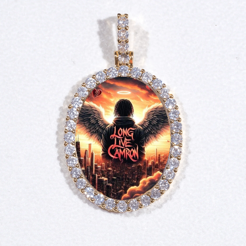3D Oval Custom Picture Pendant