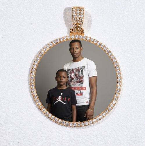 MEDIUM 3D CIRCLE CUSTOM PICTURE PENDANT