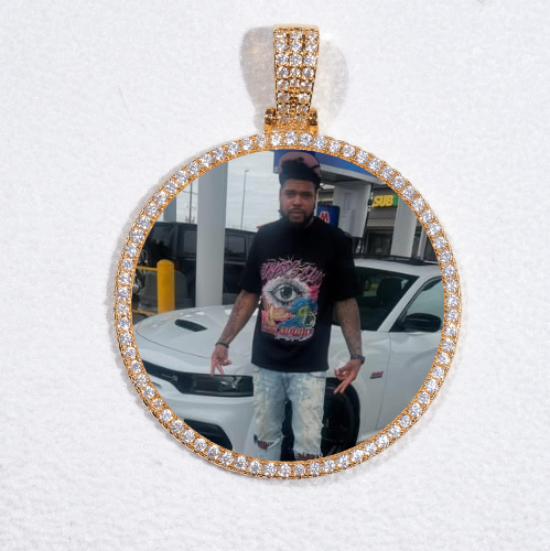 MEDIUM 3D CIRCLE CUSTOM PICTURE PENDANT
