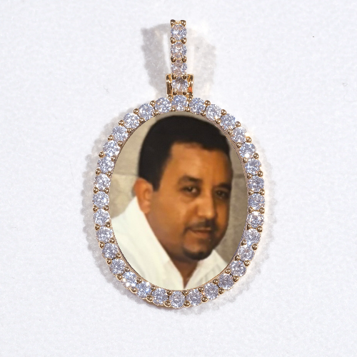 3D Oval Custom Picture Pendant