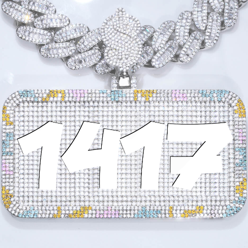 CUSTOM LETTER NECKLACE 3D COLORFUL SQUARE