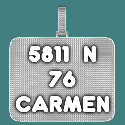 CUSTOM LETTER NECKLACE 3D BIG SQUARE