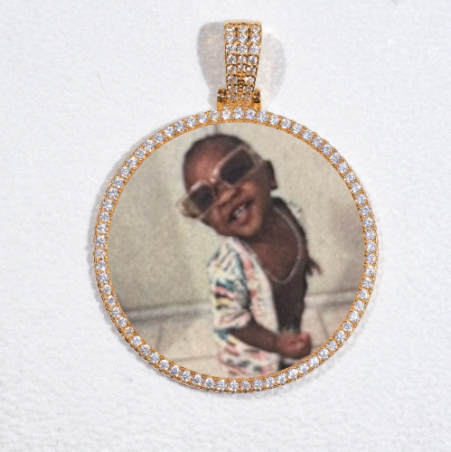MEDIUM 3D CIRCLE CUSTOM PICTURE PENDANT