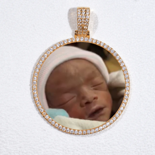 MEDIUM 3D CIRCLE CUSTOM PICTURE PENDANT