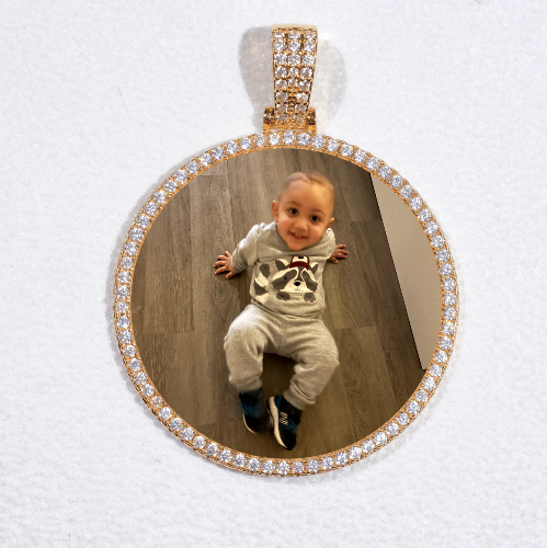 MEDIUM 3D CIRCLE CUSTOM PICTURE PENDANT