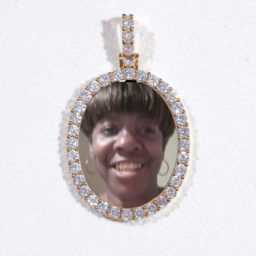 3D Oval Custom Picture Pendant