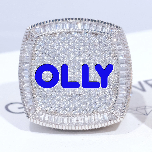 CUSTOM LETTER 3D ICED RING