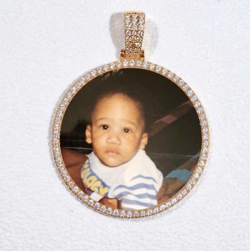 MEDIUM 3D CIRCLE CUSTOM PICTURE PENDANT