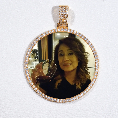 MEDIUM 3D CIRCLE CUSTOM PICTURE PENDANT