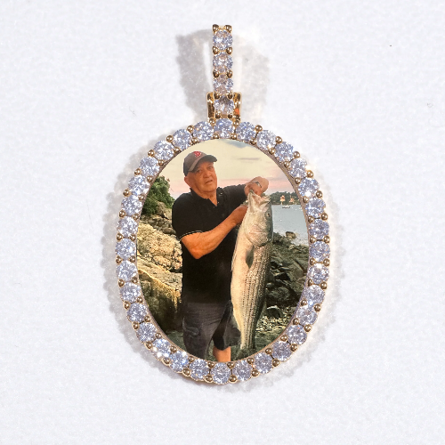 3D Oval Custom Picture Pendant