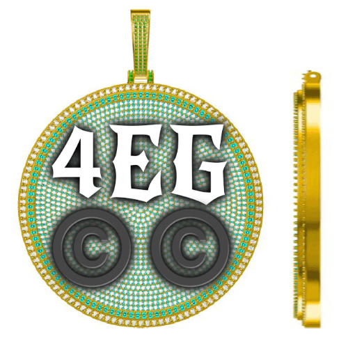 CUSTOM LETTER NECKLACE 3D BIG DISC