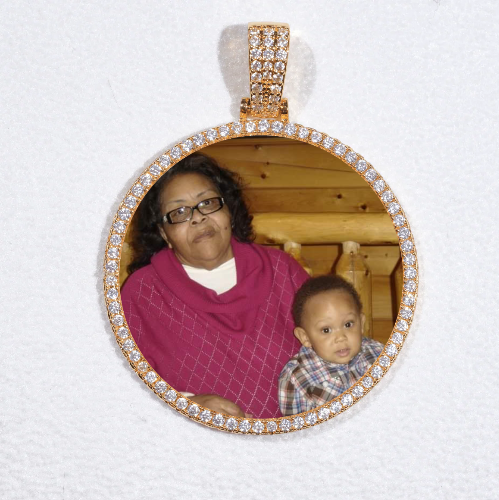 MEDIUM 3D CIRCLE CUSTOM PICTURE PENDANT