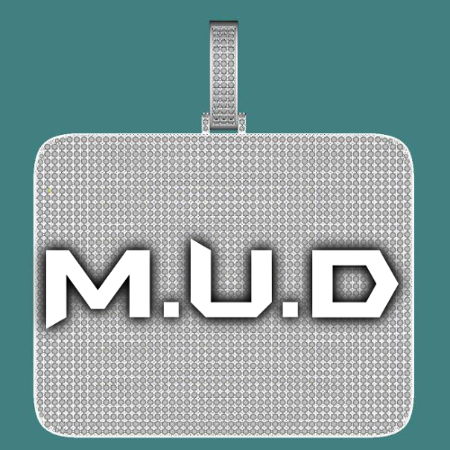 CUSTOM LETTER NECKLACE 3D BIG SQUARE