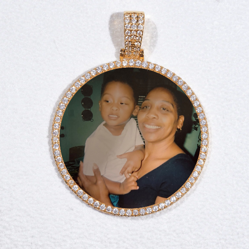 MEDIUM 3D CIRCLE CUSTOM PICTURE PENDANT