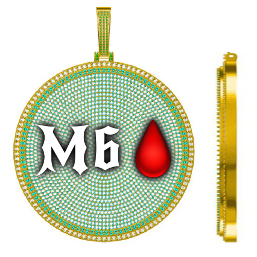 CUSTOM LETTER NECKLACE 3D BIG DISC