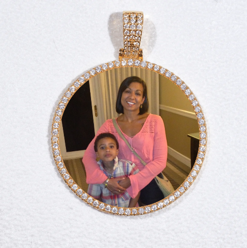 MEDIUM 3D CIRCLE CUSTOM PICTURE PENDANT