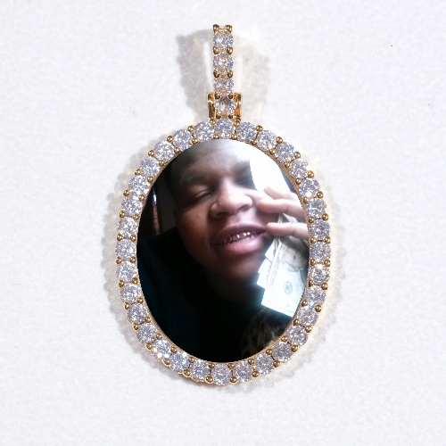 3D Oval Custom Picture Pendant