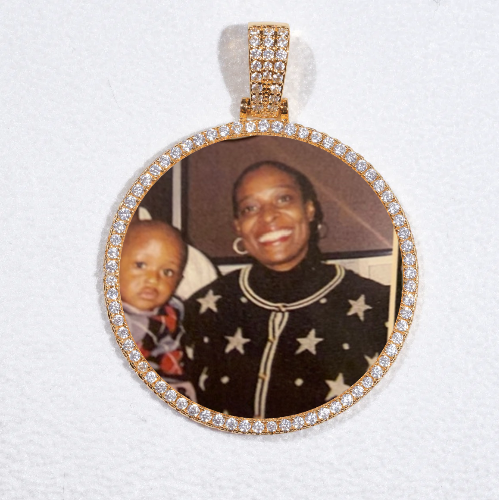 MEDIUM 3D CIRCLE CUSTOM PICTURE PENDANT