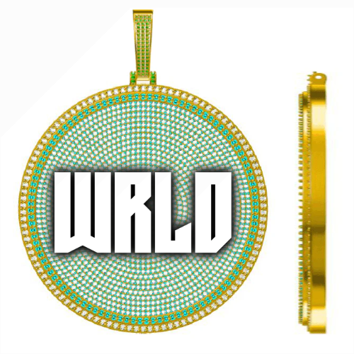 CUSTOM LETTER NECKLACE 3D BIG DISC