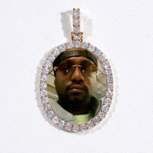 3D Oval Custom Picture Pendant