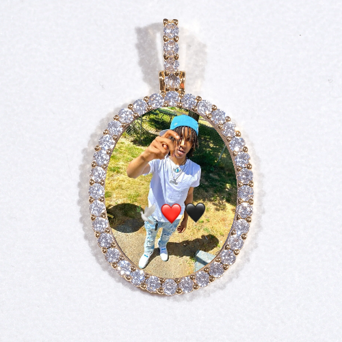 3D Oval Custom Picture Pendant