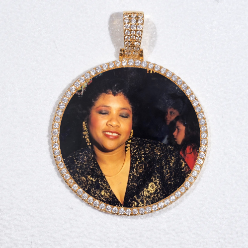 MEDIUM 3D CIRCLE CUSTOM PICTURE PENDANT