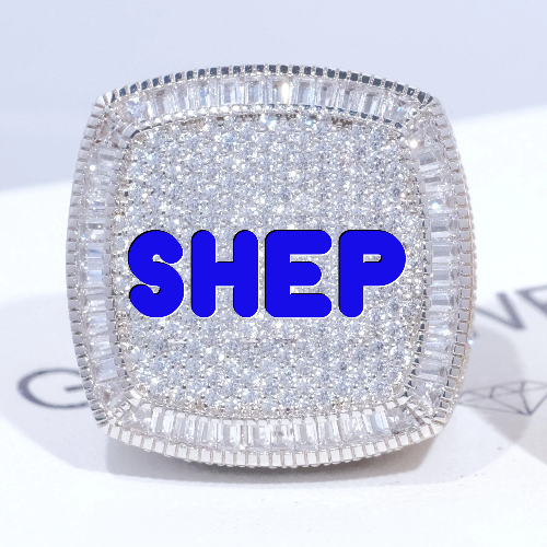 CUSTOM LETTER 3D ICED RING