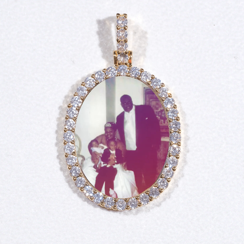 3D Oval Custom Picture Pendant
