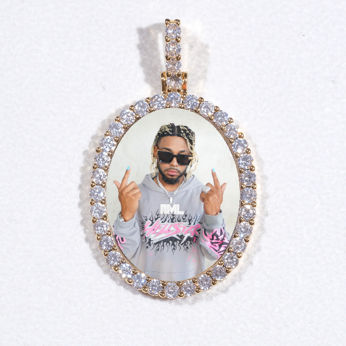 3D Oval Custom Picture Pendant